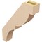 Ekena Millwork 3-inch W x 14-inch D x 18-inch H Valencia Rough Cedar Woodgrain TimberThane Knee Brace, Primed BRCUR03X14X18VALRCPR - alternate 2